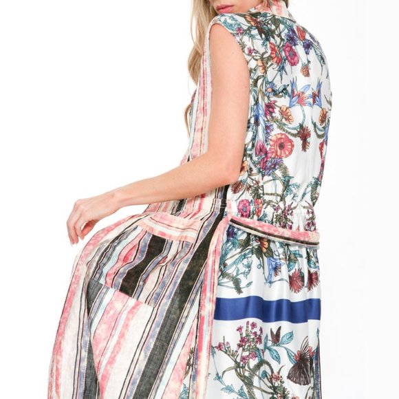 Aratta Hold Your Breath Maxi Dress NWT • Reg $230 • Acid Wash • Floral • Striped - Picture 4 of 8